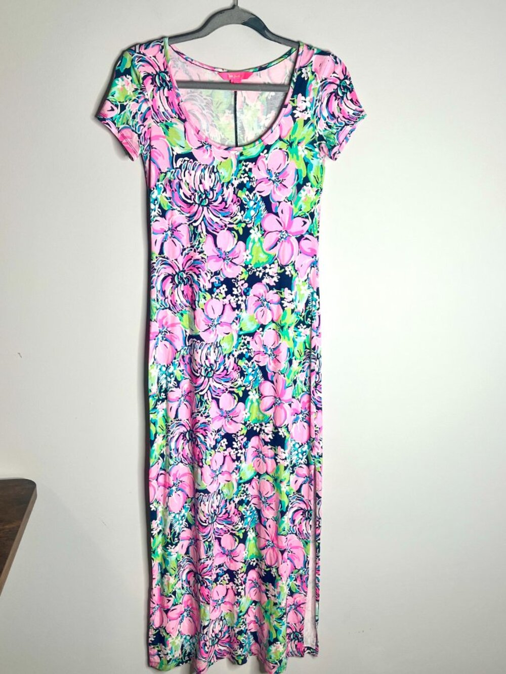 Lilly Pulitzer Wynne Maxi Dress High Tide Navy Tall Order Beach Preppy Sz XXS